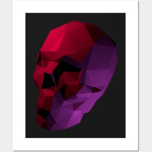 LOW POLY SKULL Posters and Art